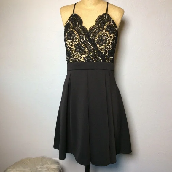 princess polly baby blue dress Francesca Black Floral Skater Dress